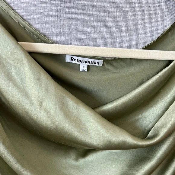 Reformation Annika Off Shoulder Silk Top - Picture 8 of 10